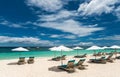 Tropical beach background from Alona Beach at Panglao Bohol Royalty Free Stock Photo