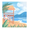 Tropical beach background. Summertime landscape, beautiful sea Royalty Free Stock Photo