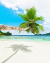 Tropical beach Baie Lazare, Mahe island, Seychelles Royalty Free Stock Photo