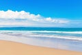 Tropical beach and beautiful sea. Blue sky with clouds in the ba Royalty Free Stock Photo