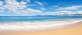 Tropical beach with blue sky and white clouds abstract texture background Royalty Free Stock Photo