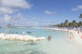 Cruise Ship and Great Stirrup Cay Beach