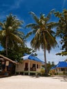 Tropical beach bungalows Royalty Free Stock Photo