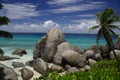 Tropical beach at Carana Bay, Mahe, Seychelles