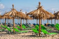 Tropical beach chairs Royalty Free Stock Photo