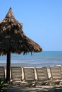 Tropical Beach with Chairs