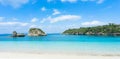 Tropical beach and clear blue water, Okinawa, Japan Royalty Free Stock Photo