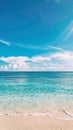 Tropical beach with clear blue water and sunny sky Royalty Free Stock Photo