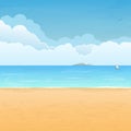 Tropical beach and clouds scene