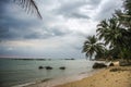 Tropical beach at cloudy and stomy weather in Koh Phangan, Thailand
