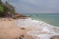 Tropical beach at cloudy and stomy weather in Koh Phangan, Thailand