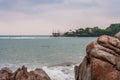 Tropical beach at cloudy and stomy weather in Koh Phangan, Thailand