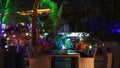 Tropical beach club bar at night Royalty Free Stock Photo