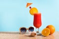 Tropical Beach Cocktail Drink Royalty Free Stock Photo