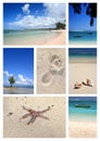 Tropical beach collage Royalty Free Stock Photo