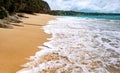 Tropical beach with foam wave