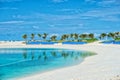 Tropical beach in Great Stirrup Cay, Bahamas Royalty Free Stock Photo