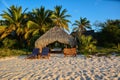 Tropical beach hut on the beach