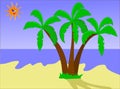 Tropical Beach Illustration Royalty Free Stock Photo