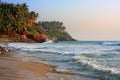 Tropical beach, India Kerala Royalty Free Stock Photo