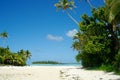 Tropical beach, islands and blue sky.