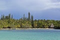 Tropical beach on Isle of PInes, New Caledonia Royalty Free Stock Photo