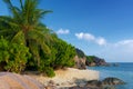 Tropical beach la digue island seychelles Royalty Free Stock Photo