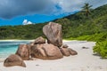 Tropical beach on La Digue island, Seychelles Royalty Free Stock Photo