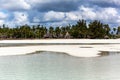 Tropical beach at low tide Royalty Free Stock Photo