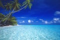 Tropický pláž maldivy 