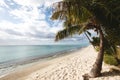 Tropical beach, Mauritius. White sand on the ocean.