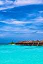 Tropical Beach and Overwater Bungalow