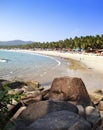 Tropical beach Palolem, Goa, India Royalty Free Stock Photo