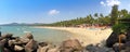 Tropical beach Palolem in Goa, India. Royalty Free Stock Photo