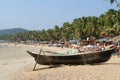 Tropical beach in Palolem, Goa, India Royalty Free Stock Photo