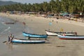 Tropical beach in Palolem, Goa, India Royalty Free Stock Photo