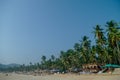 Tropical beach at Palolem village, Goa state, India Royalty Free Stock Photo