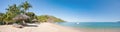 Tropical beach panorama Royalty Free Stock Photo