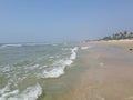 tropical beach with paradise, Beautiful Arabian sea beach in goa. Indian Ocean beach in goa. Goa beach, white sand beach in India. Royalty Free Stock Photo