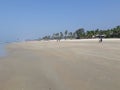 tropical beach with paradise, Beautiful Arabian sea beach in goa. Indian Ocean beach in goa. Goa beach, white sand beach in India. Royalty Free Stock Photo
