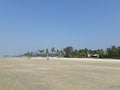 tropical beach with paradise, Beautiful Arabian sea beach in goa. Indian Ocean beach in goa, white sand beach in India. Royalty Free Stock Photo