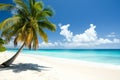 Tropical beach paradise image representing a summer travel vacation Royalty Free Stock Photo