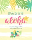 Tropical beach party banner template Royalty Free Stock Photo