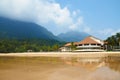 Tropical Beach, Resort in Malaysia (Damai, Borneo) Royalty Free Stock Photo