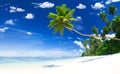 Tropical beach on Samoa vacation Royalty Free Stock Photo