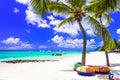 Tropical beach scenery . Royalty Free Stock Photo