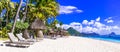 Tropical beach scenery . Royalty Free Stock Photo