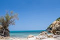 Tropical beach with sea blue sky, Andaman Sea, koh lanta, krabi, thailand Royalty Free Stock Photo