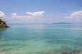 Tropical beach with sea blue sky, Andaman Sea, koh lanta, krabi, thailand Royalty Free Stock Photo