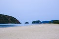 Tropical beach seaside and sky at Samroyyod beach in Prachuap Khiri Khan Province Thailand Royalty Free Stock Photo